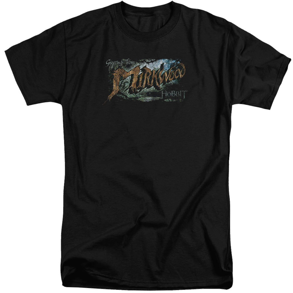 Hobbit Movie Trilogy, The Greetings From Mirkwood - Men's Tall Fit T-Shirt Men's Tall Fit T-Shirt The Hobbit