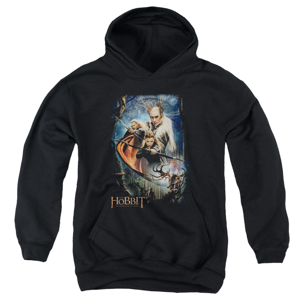Hobbit Movie Trilogy, The Thranduils Realm - Youth Hoodie Youth Hoodie (Ages 8-12) The Hobbit