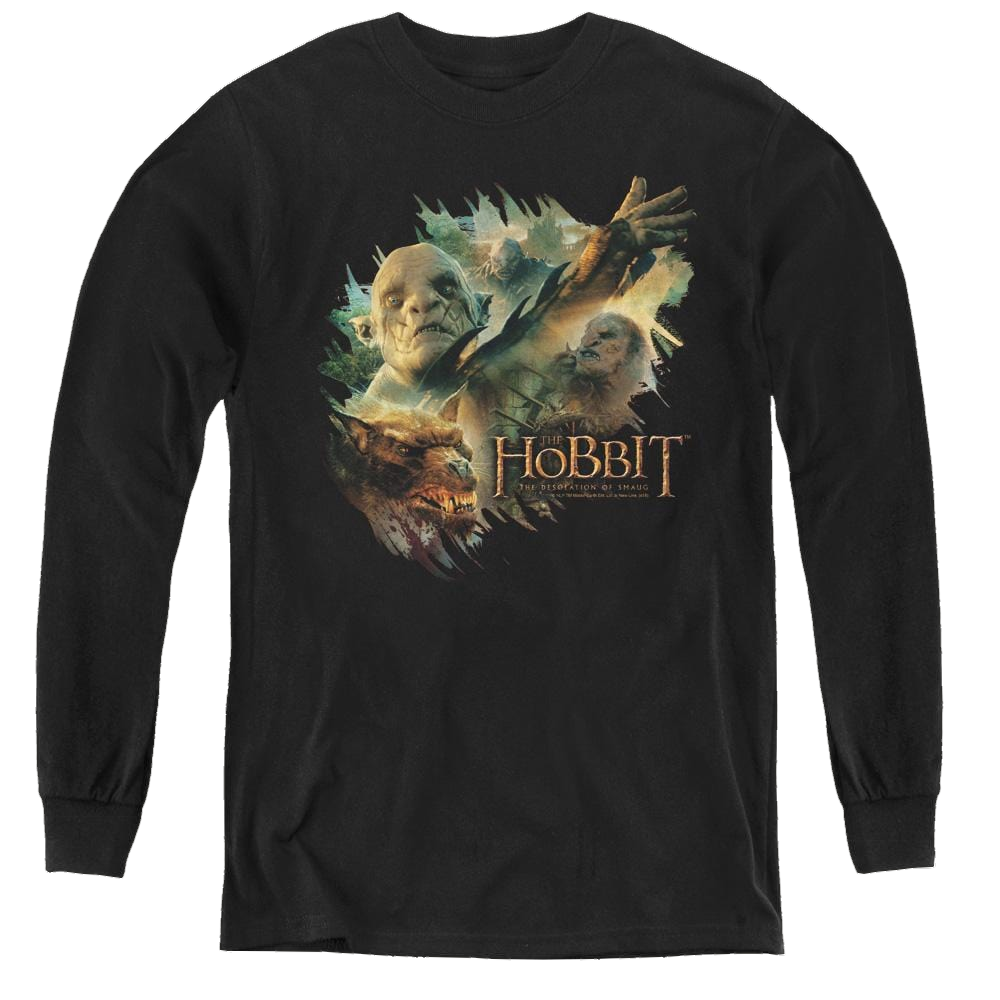 Hobbit Movie Trilogy, The Baddies - Youth Long Sleeve T-Shirt Youth Long Sleeve T-Shirt The Hobbit