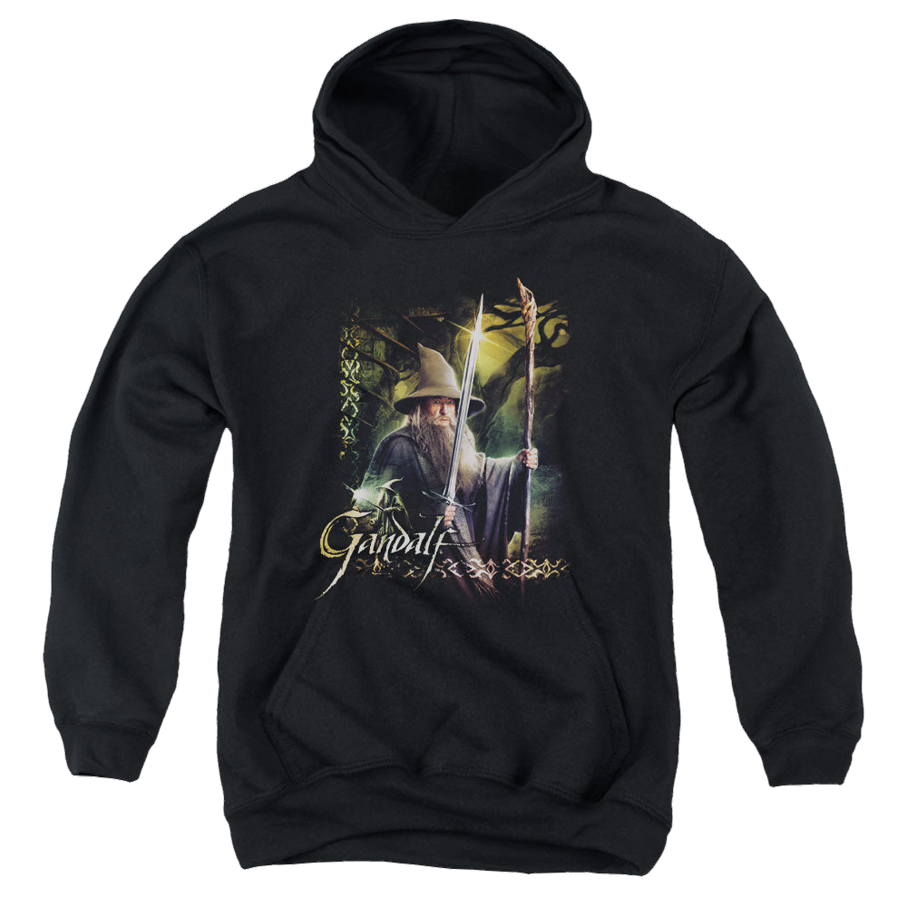 Hobbit Movie Trilogy, The Sword And Staff - Youth Hoodie Youth Hoodie (Ages 8-12) The Hobbit