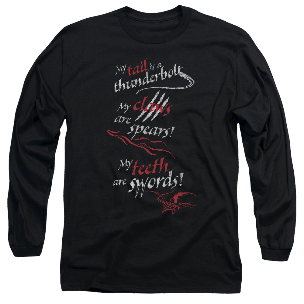 Hobbit Movie Trilogy, The Tail Claws Teeth - Men's Long Sleeve T-Shirt Men's Long Sleeve T-Shirt The Hobbit