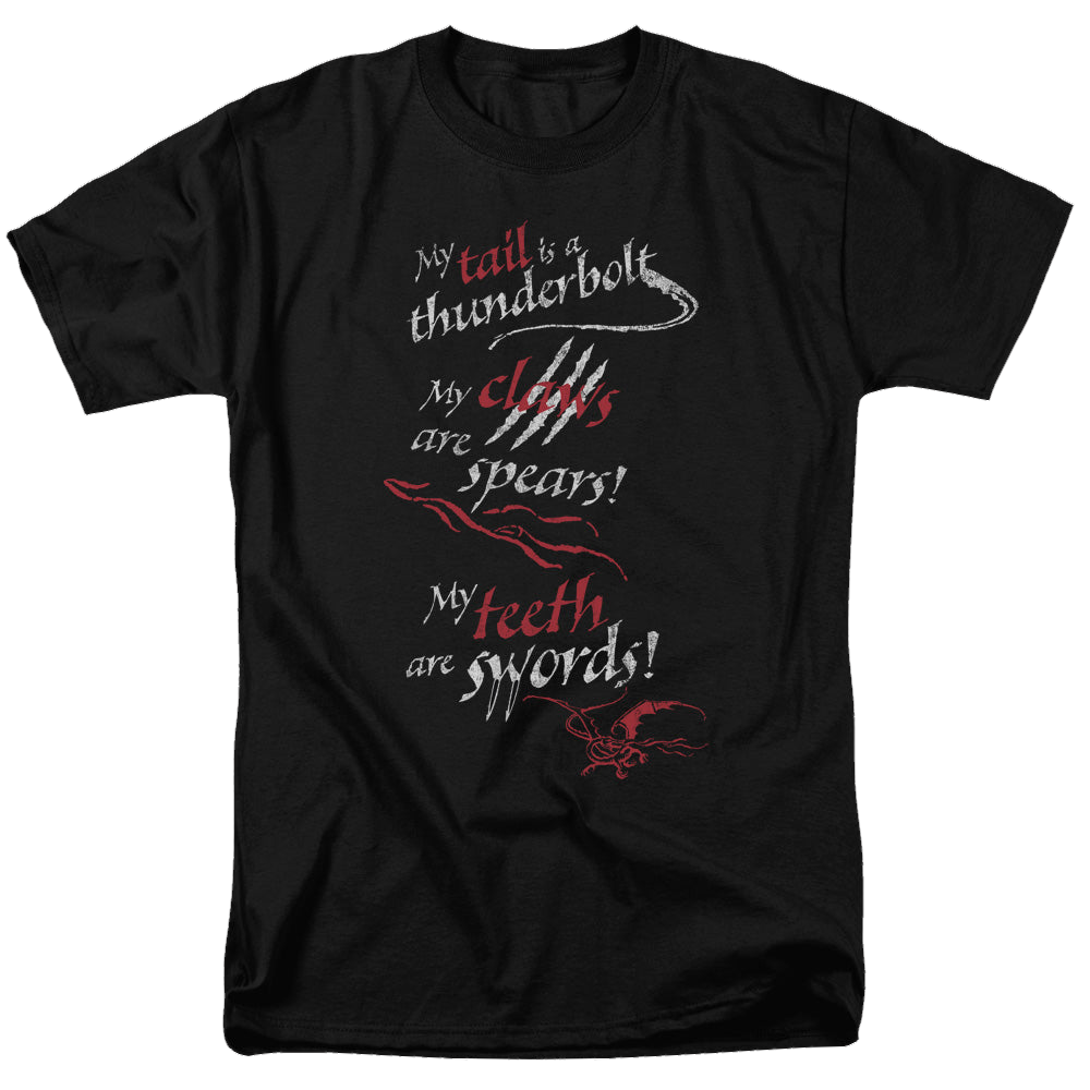 Hobbit Movie Trilogy, The Tail Claws Teeth - Men's Regular Fit T-Shirt Men's Regular Fit T-Shirt The Hobbit