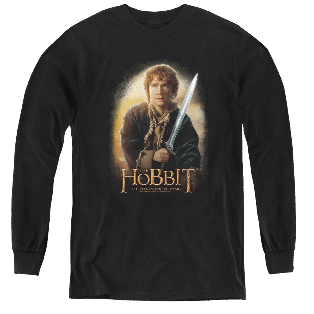 Hobbit Movie Trilogy, The Bilbo And Sting - Youth Long Sleeve T-Shirt Youth Long Sleeve T-Shirt The Hobbit