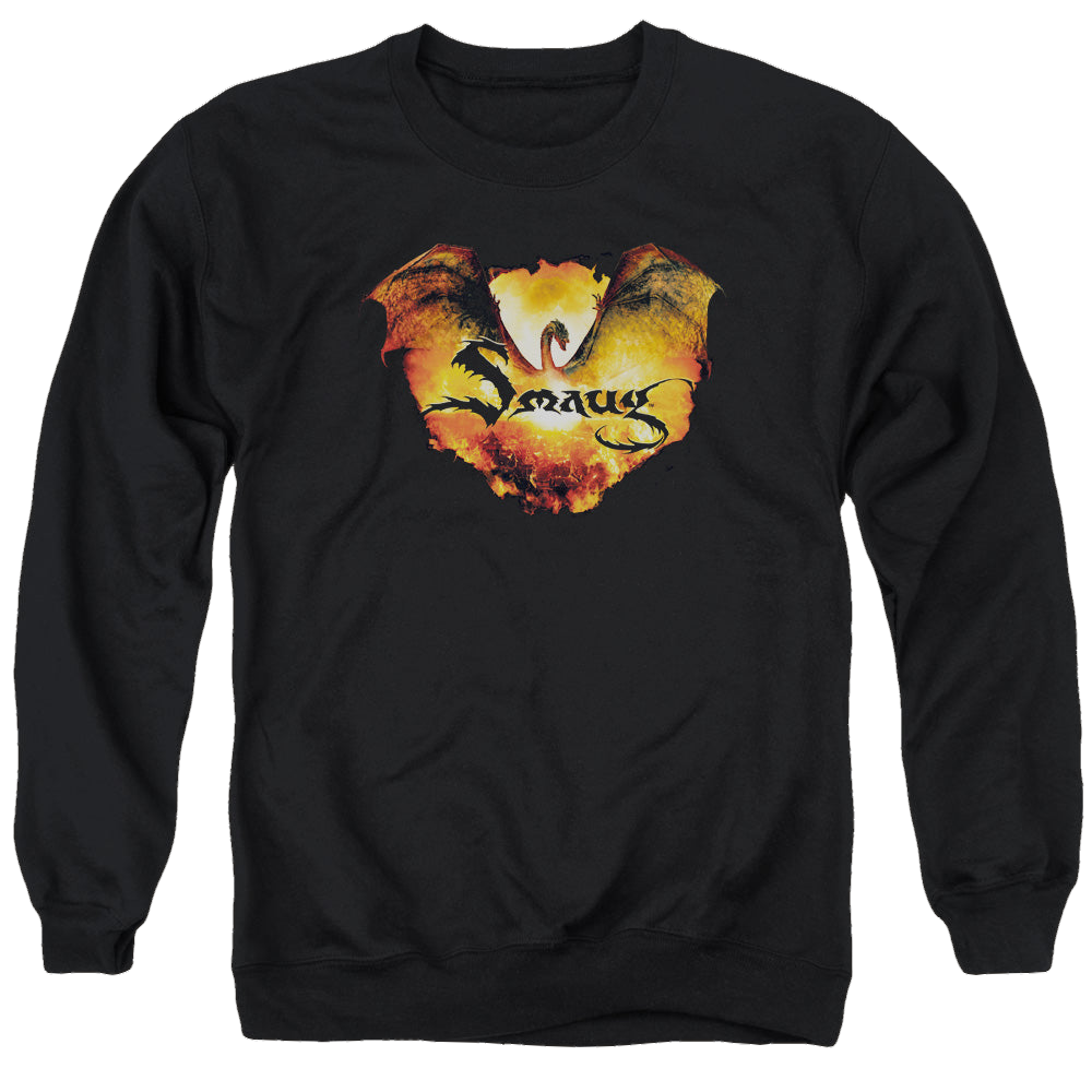 Hobbit Movie Trilogy, The Reign In Flame - Men's Crewneck Sweatshirt Men's Crewneck Sweatshirt The Hobbit