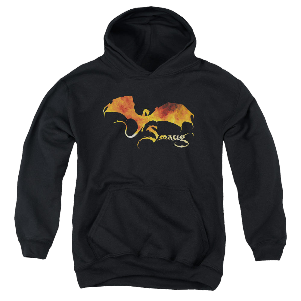Hobbit Movie Trilogy, The Smaug On Fire - Youth Hoodie Youth Hoodie (Ages 8-12) The Hobbit