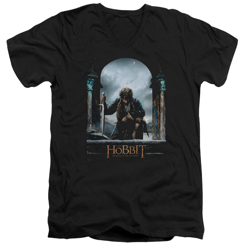 Hobbit Movie Trilogy, The Bilbo Poster - Men's V-Neck T-Shirt Men's V-Neck T-Shirt The Hobbit