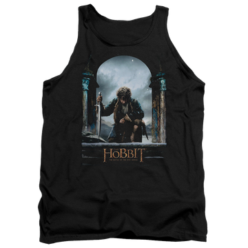 Black men's tank with The Hobbit Bilbo Poster graphic