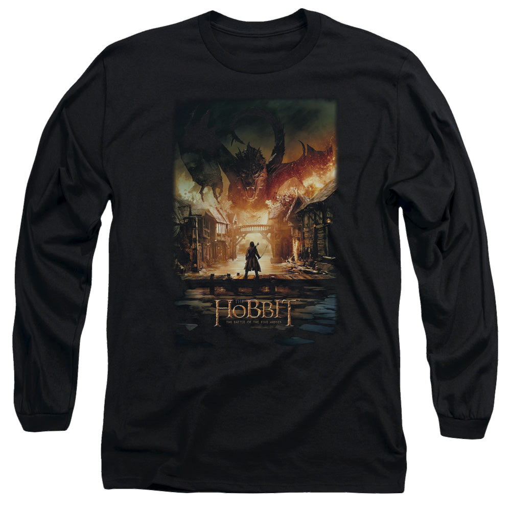 Hobbit Movie Trilogy, The Smaug Poster - Men's Long Sleeve T-Shirt Men's Long Sleeve T-Shirt The Hobbit