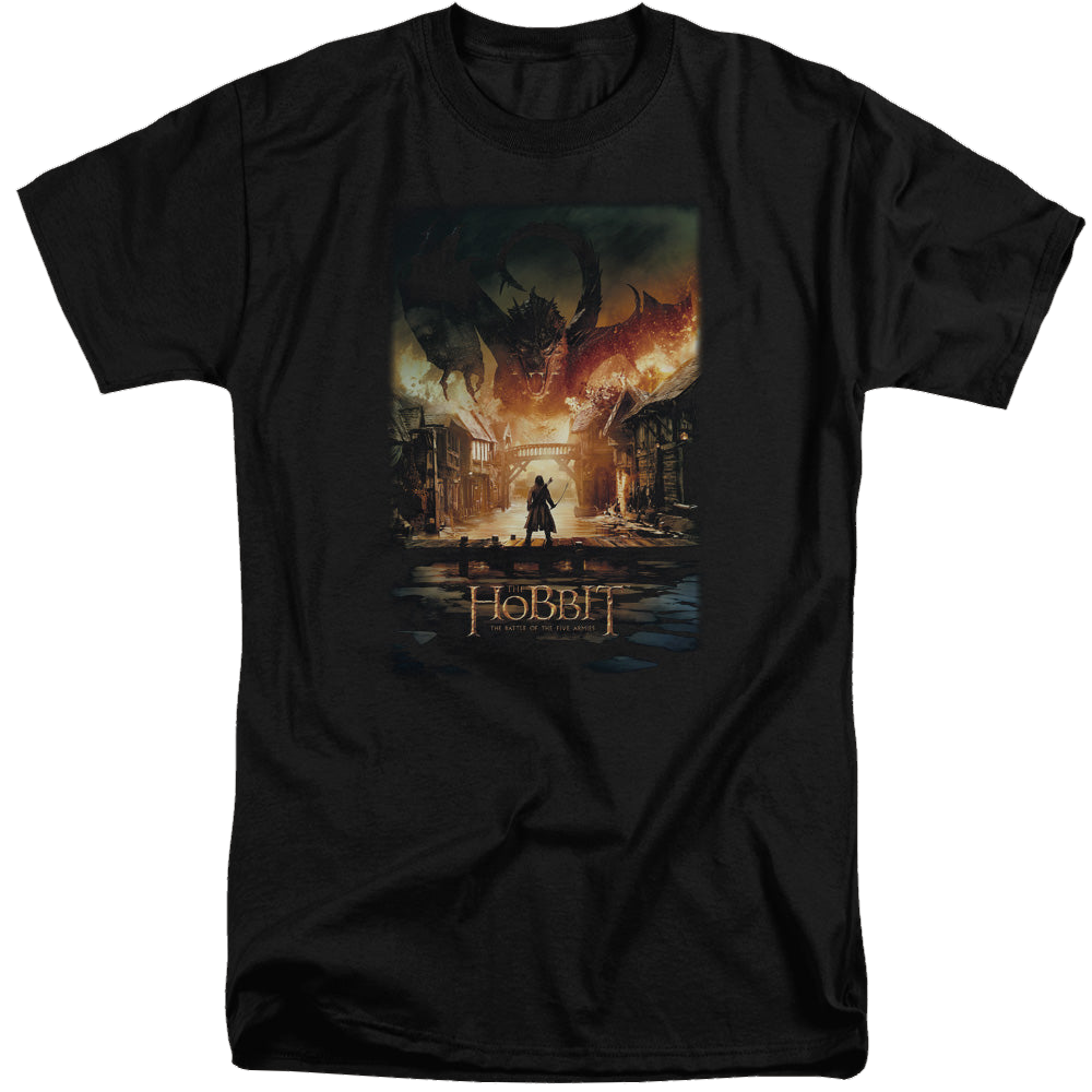 Hobbit Movie Trilogy, The Smaug Poster - Men's Tall Fit T-Shirt Men's Tall Fit T-Shirt The Hobbit
