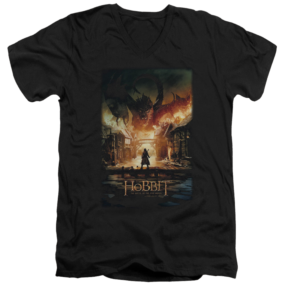 Hobbit Movie Trilogy, The Smaug Poster - Men's V-Neck T-Shirt Men's V-Neck T-Shirt The Hobbit