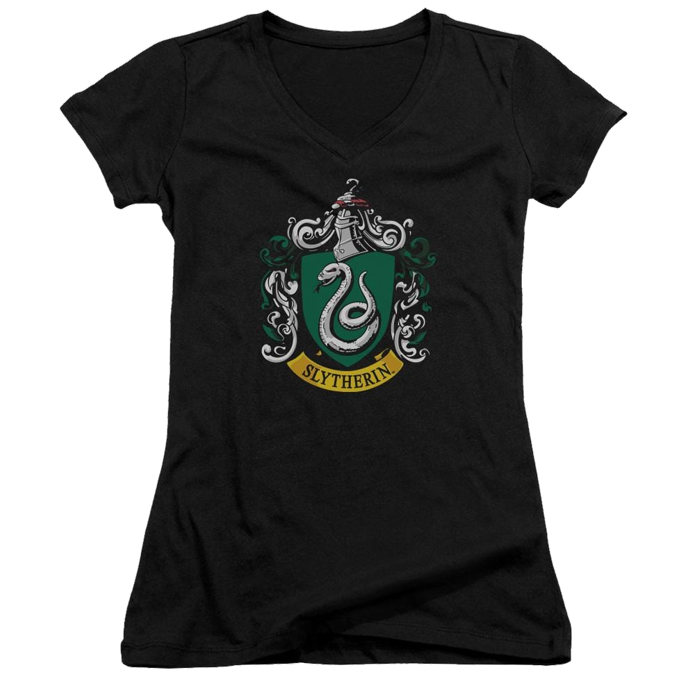 Harry Potter Slytherin Crest Juniors V-Neck T-Shirt Juniors V-Neck T-Shirt Harry Potter
