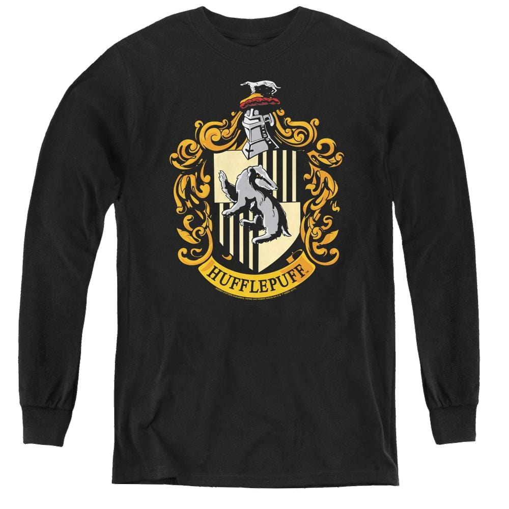Harry Potter Hufflepuff Crest - Youth Long Sleeve T-Shirt Youth Long Sleeve T-Shirt Harry Potter