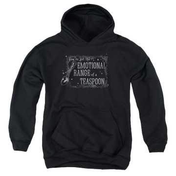 Black youth hoodie for ages 8 to 12 with Harry Potter Order Of Pheonix/Teaspoon graphic