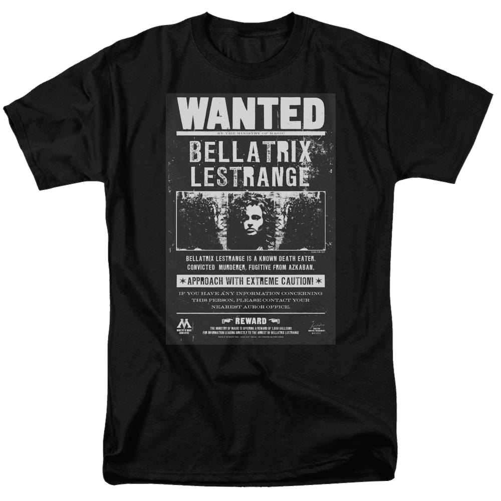 Harry Potter Wanted Bellatrix Men's Regular Fit T-Shirt Men's Regular Fit T-Shirt Harry Potter