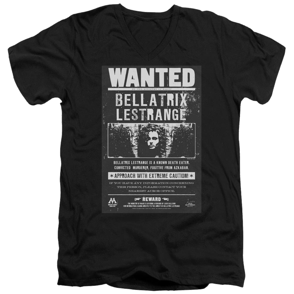Harry Potter Wanted Bellatrix Men's V-Neck T-Shirt Men's V-Neck T-Shirt Harry Potter