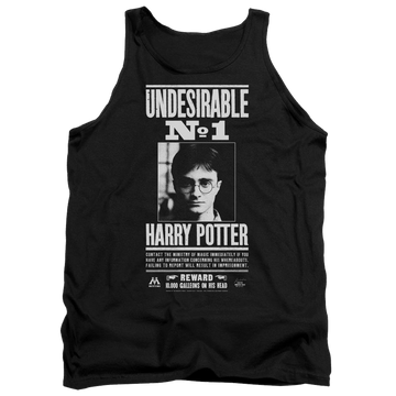 Black men's tank with Harry Potter Undesirable No 1 graphic