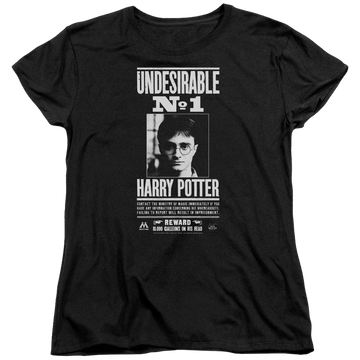 Black women's t-shirt with Harry Potter Undesirable No 1 graphic