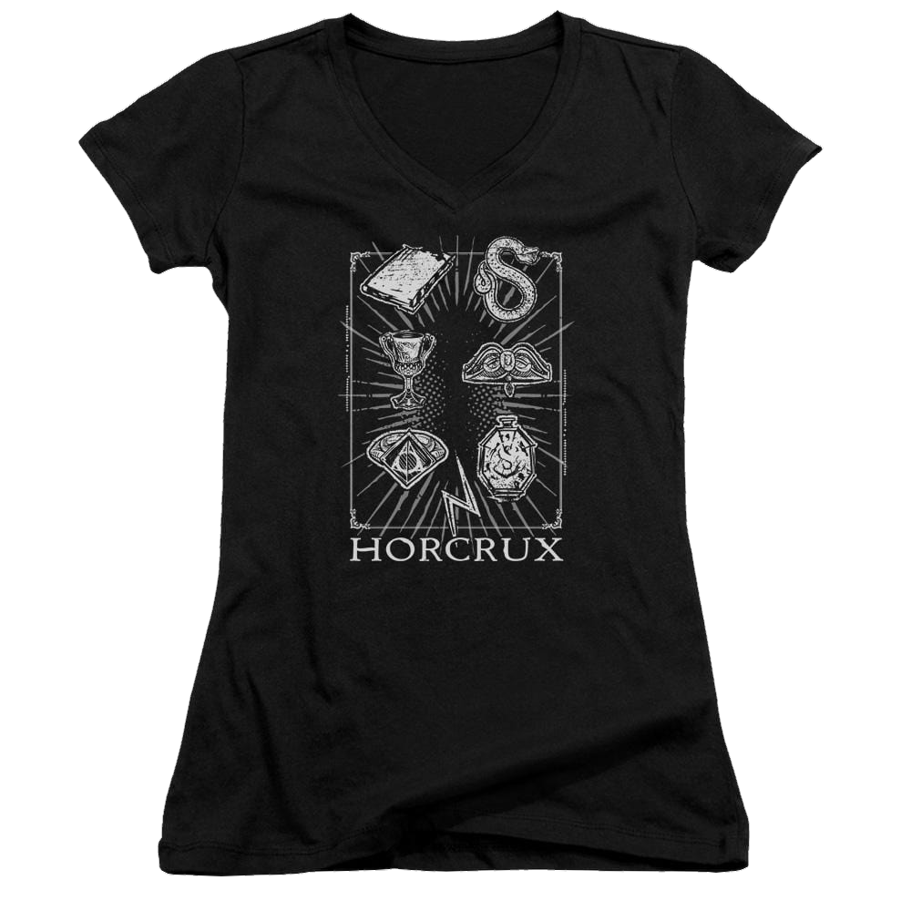 Harry Potter Horcrux Symbols Juniors V-Neck T-Shirt Juniors V-Neck T-Shirt Harry Potter