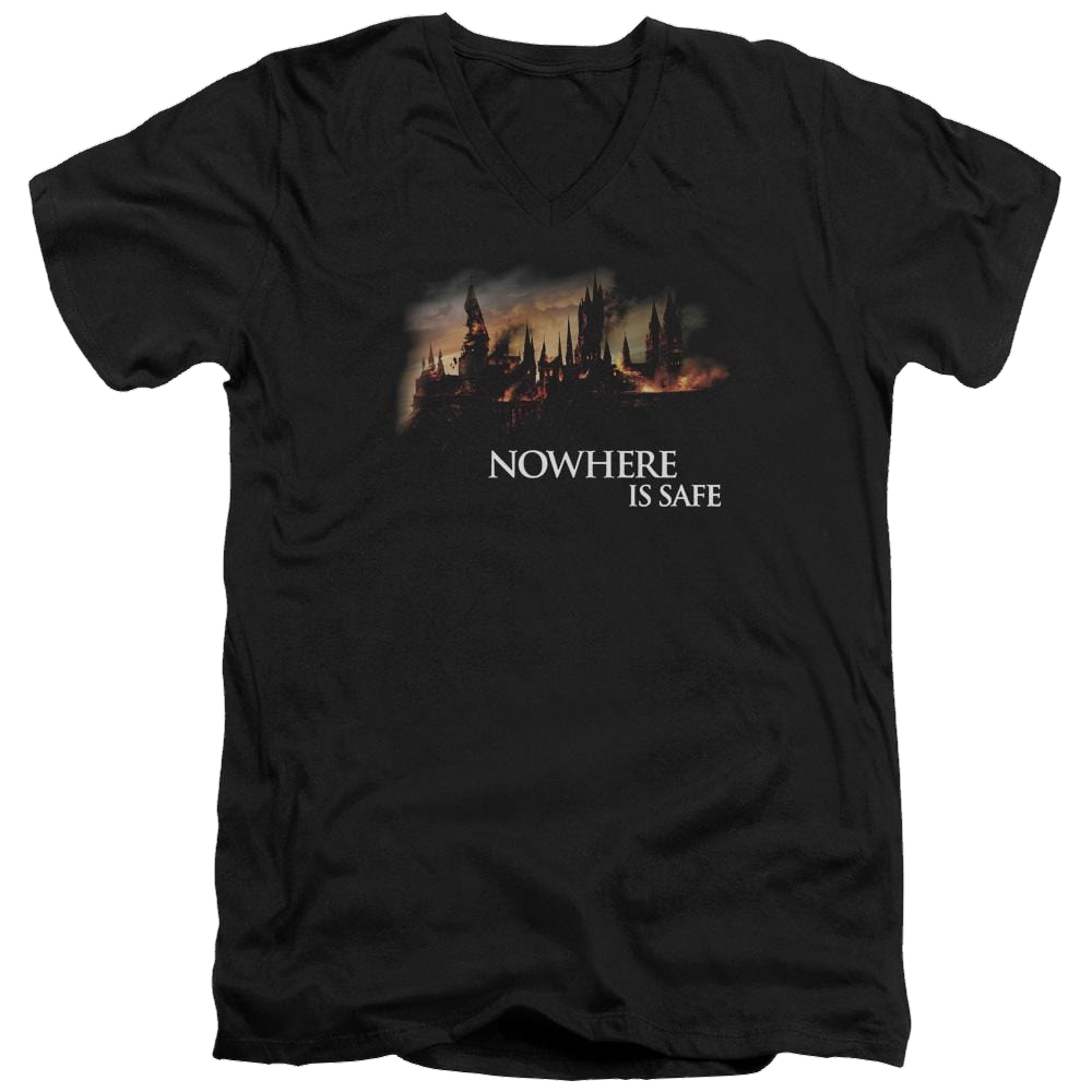 Harry Potter Burning Hogwarts Men's V-Neck T-Shirt Men's V-Neck T-Shirt Harry Potter