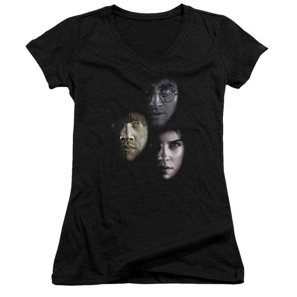 Harry Potter Hero Heads Juniors V-Neck T-Shirt Juniors V-Neck T-Shirt Harry Potter