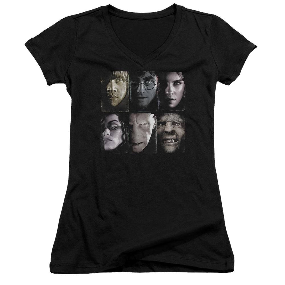 Harry Potter Horizontal Heads Juniors V-Neck T-Shirt Juniors V-Neck T-Shirt Harry Potter