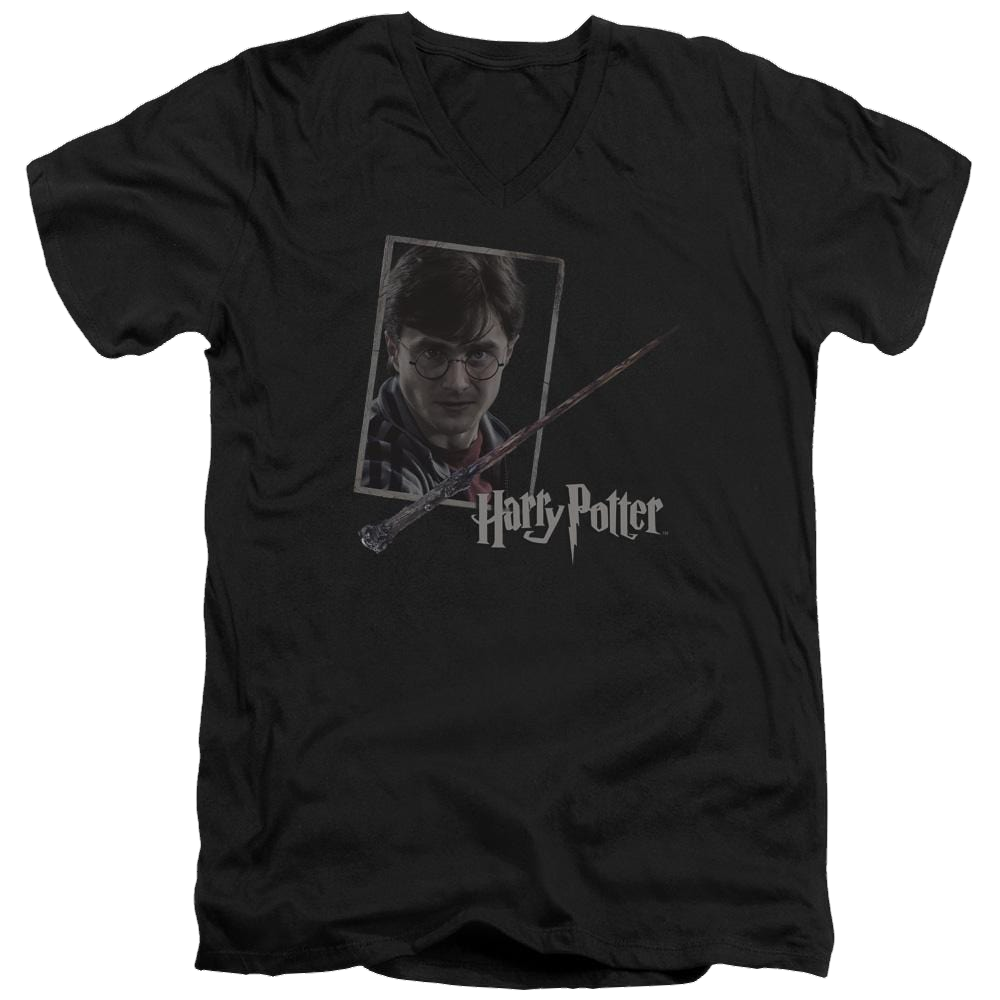 Harry Potter Harrys Wand Portrait Men's V-Neck T-Shirt Men's V-Neck T-Shirt Harry Potter