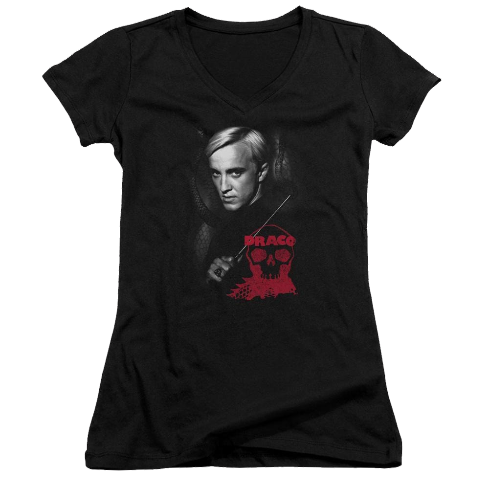 Harry Potter Draco Portrait Juniors V-Neck T-Shirt Juniors V-Neck T-Shirt Harry Potter