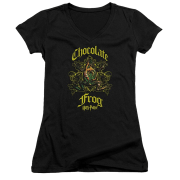 Harry Potter Chocolate Frog Juniors V-Neck T-Shirt Juniors V-Neck T-Shirt Harry Potter