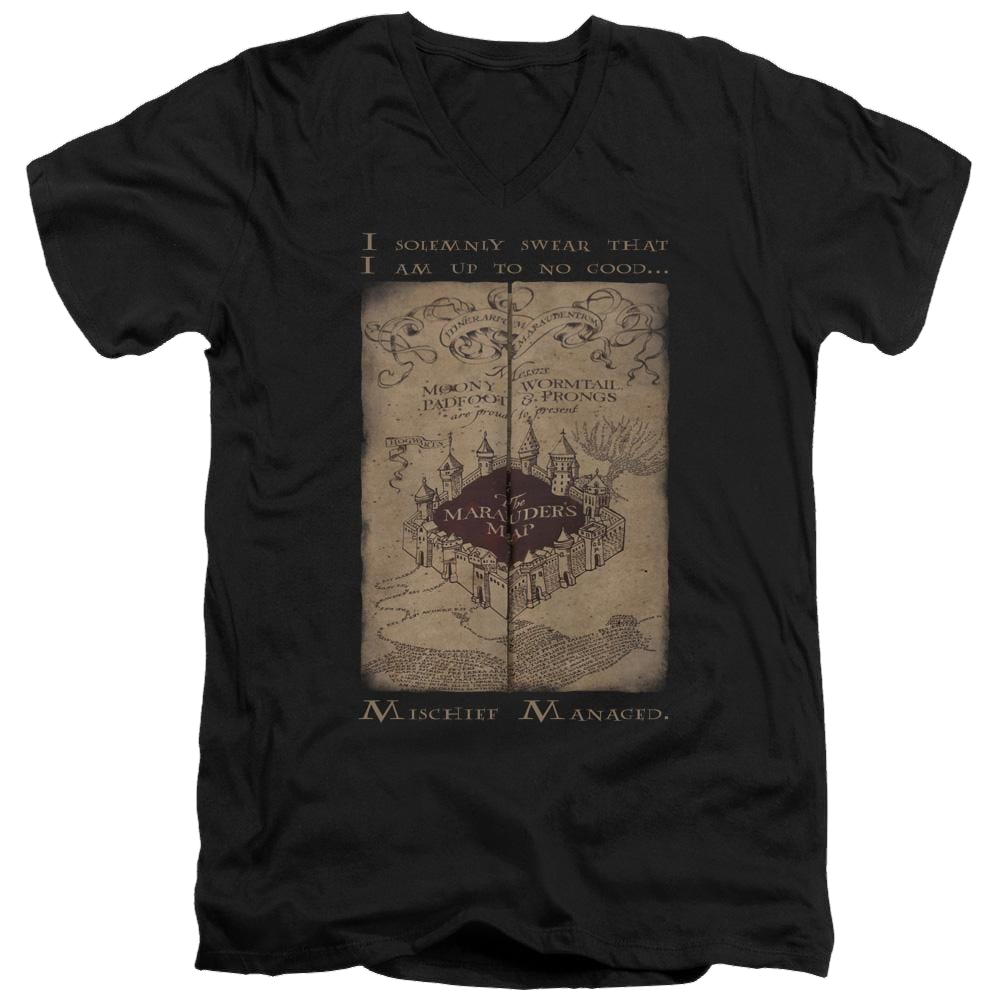 Harry Potter Marauders Map Words Men's V-Neck T-Shirt Men's V-Neck T-Shirt Harry Potter