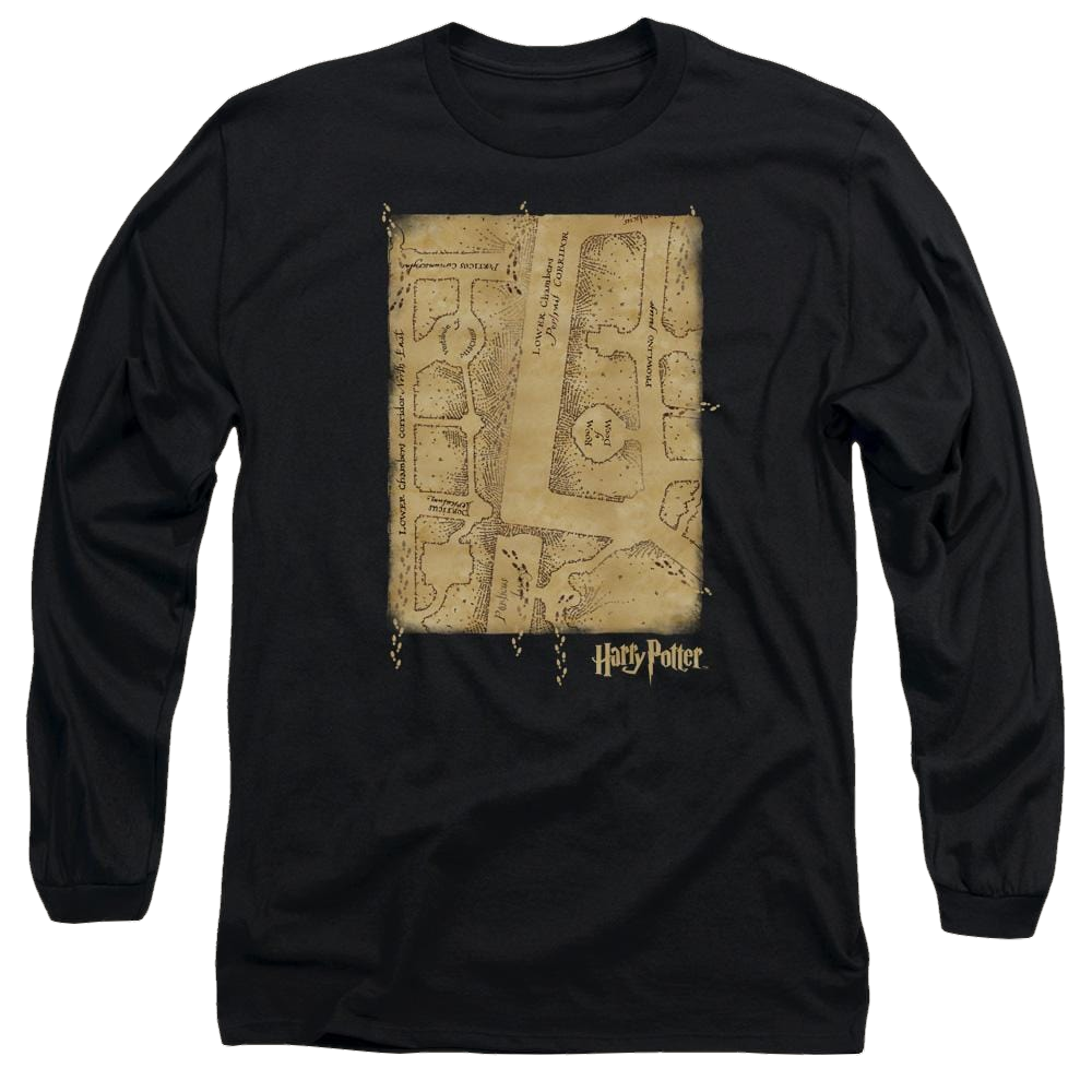 Harry Potter Marauders Map Interior Men's Long Sleeve T-Shirt Men's Long Sleeve T-Shirt Harry Potter