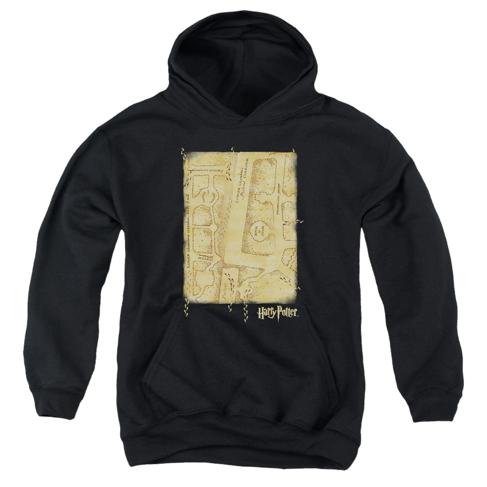 Harry Potter Marauders Map Interior - Youth Hoodie Youth Hoodie (Ages 8-12) Harry Potter