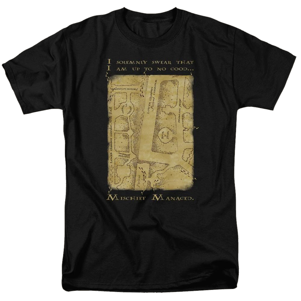 Harry Potter Marauders Map Interior Words Men's Regular Fit T-Shirt Men's Regular Fit T-Shirt Harry Potter