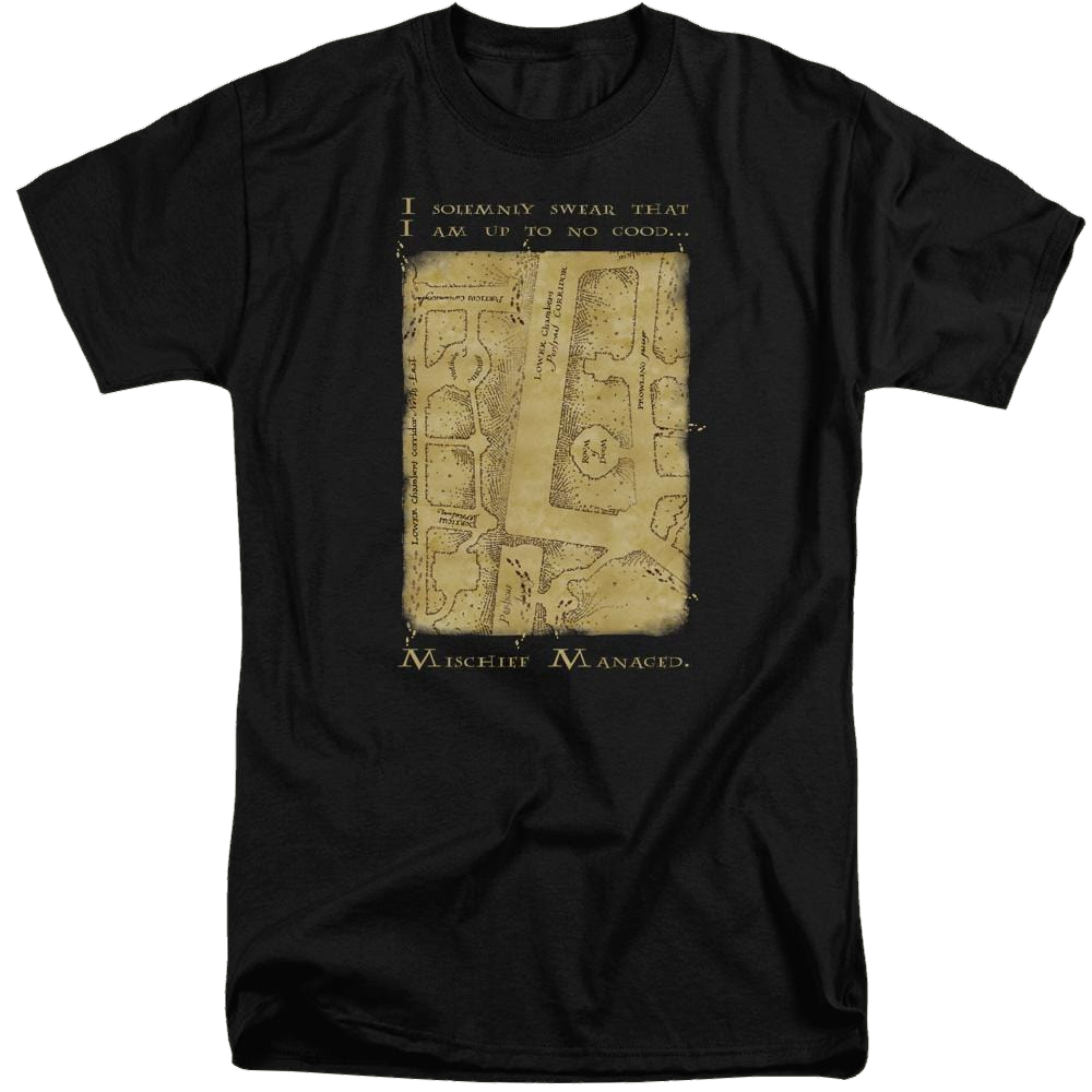 Harry Potter Marauders Map Interior Words Men's Tall Fit T-Shirt Men's Tall Fit T-Shirt Harry Potter