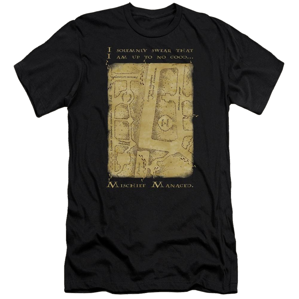 Harry Potter Marauders Map Interior Words Men's Premium Slim Fit T-Shirt Men's Premium Slim Fit T-Shirt Harry Potter