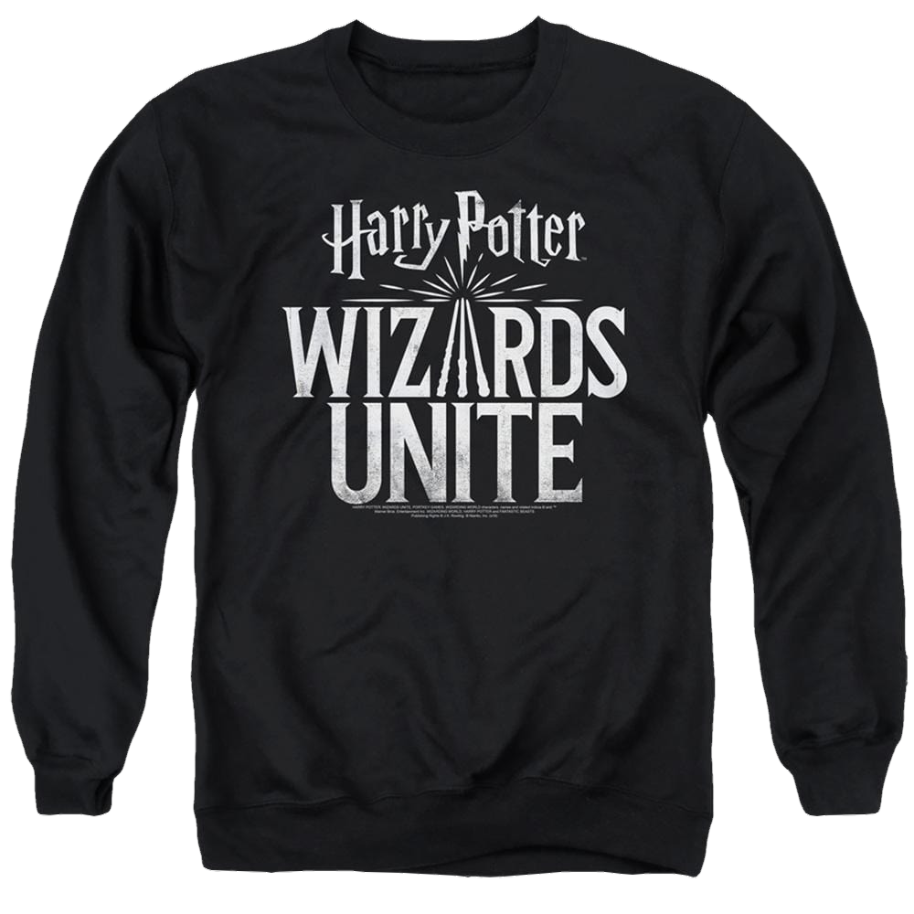 Harry Potter Wizards Unite Logo - Men's Crewneck Sweatshirt Men's Crewneck Sweatshirt Harry Potter