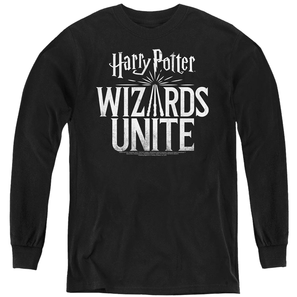 Harry Potter Wizards Unite Logo - Youth Long Sleeve T-Shirt Youth Long Sleeve T-Shirt Harry Potter