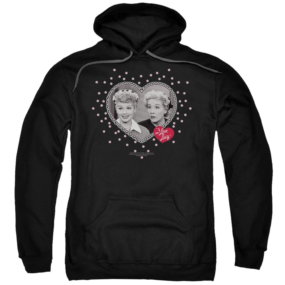 I Love Lucy Hearts And Dots Pullover Hoodie Pullover Hoodie I Love Lucy