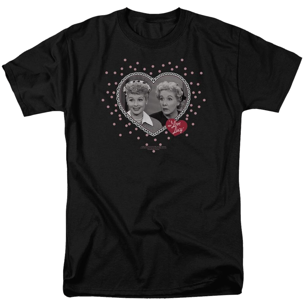 I Love Lucy Hearts And Dots Men's Regular Fit T-Shirt Men's Regular Fit T-Shirt I Love Lucy