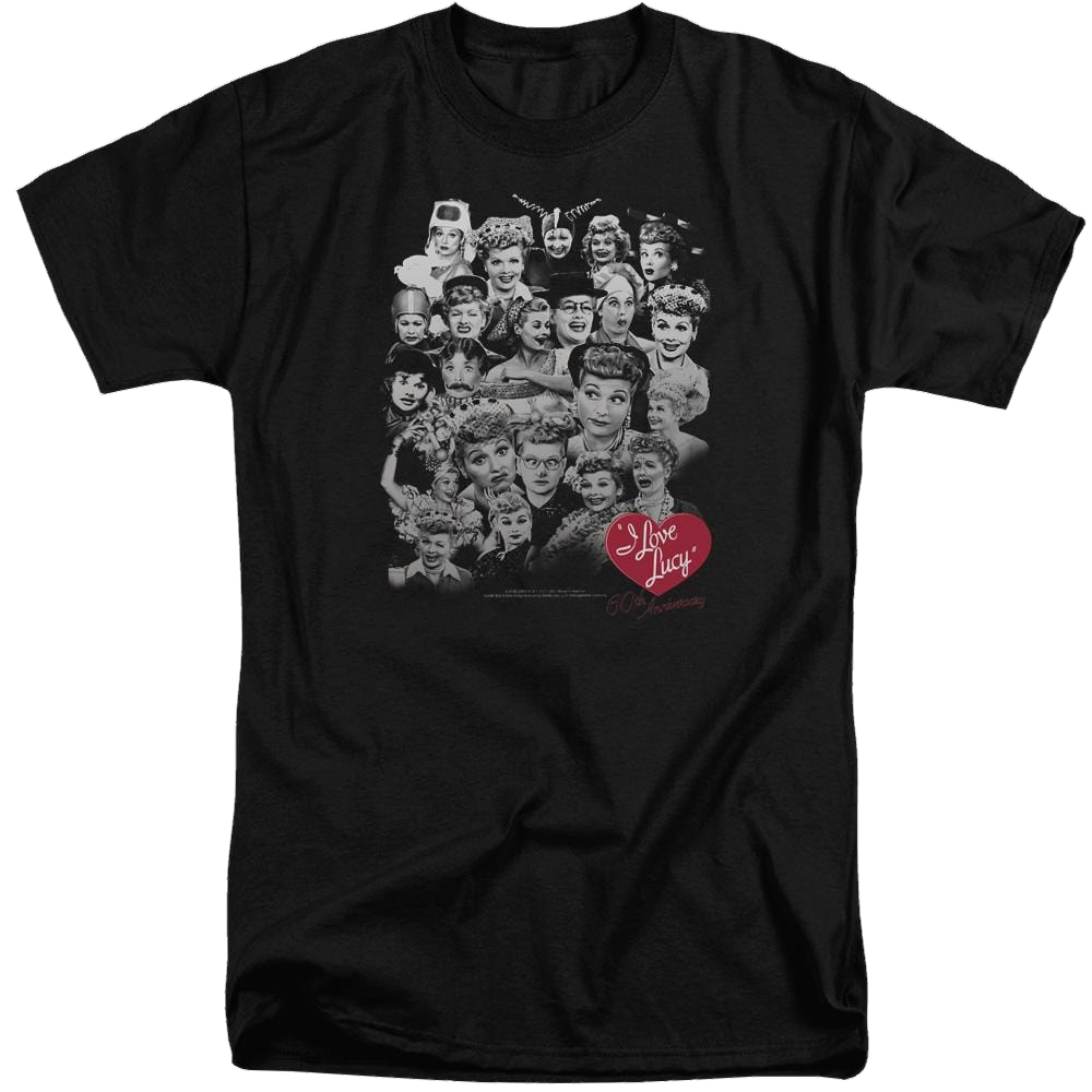 I Love Lucy 60 Years Of Fun Men's Tall Fit T-Shirt Men's Tall Fit T-Shirt I Love Lucy