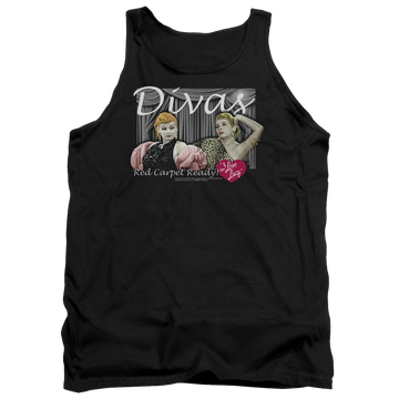 Black men's tank with I Love Lucy Divas graphic