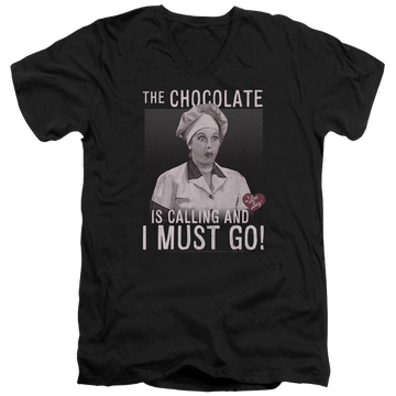 I Love Lucy Chocolate Calling Men's V-Neck T-Shirt Men's V-Neck T-Shirt I Love Lucy