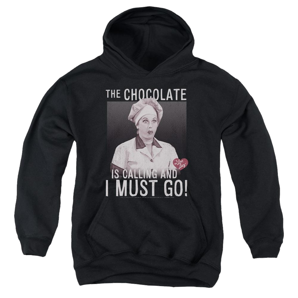 I Love Lucy Chocolate Calling Youth Hoodie (Ages 8-12) Youth Hoodie (Ages 8-12) I Love Lucy