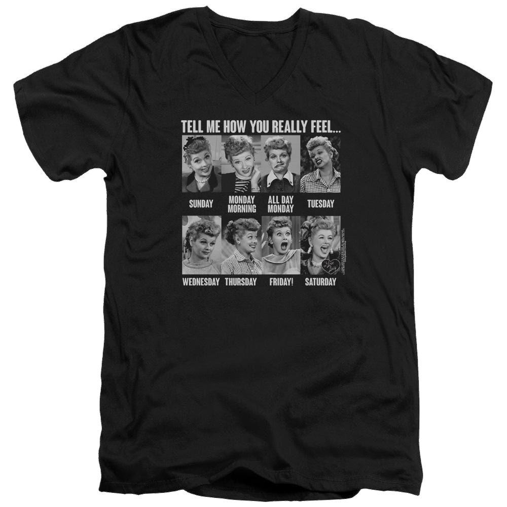 I Love Lucy 8 Days A Week Men's V-Neck T-Shirt Men's V-Neck T-Shirt I Love Lucy