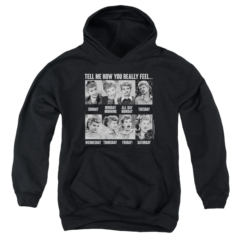 I Love Lucy 8 Days A Week Youth Hoodie (Ages 8-12) Youth Hoodie (Ages 8-12) I Love Lucy