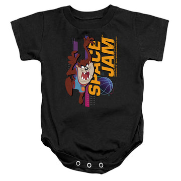 Black baby bodysuit with Space Jam - A New Legacy Taz Standing graphic