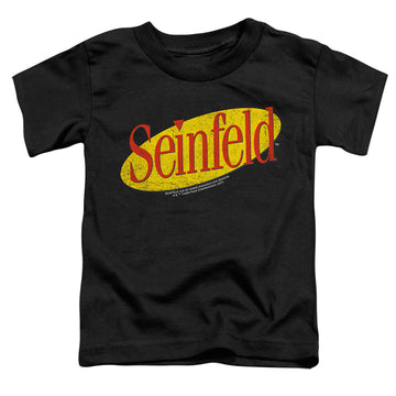 Black toddler t-shirt with Seinfeld Logo graphic