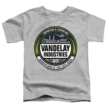 Athletic heather toddler t-shirt with Seinfeld Vendelay Logo graphic