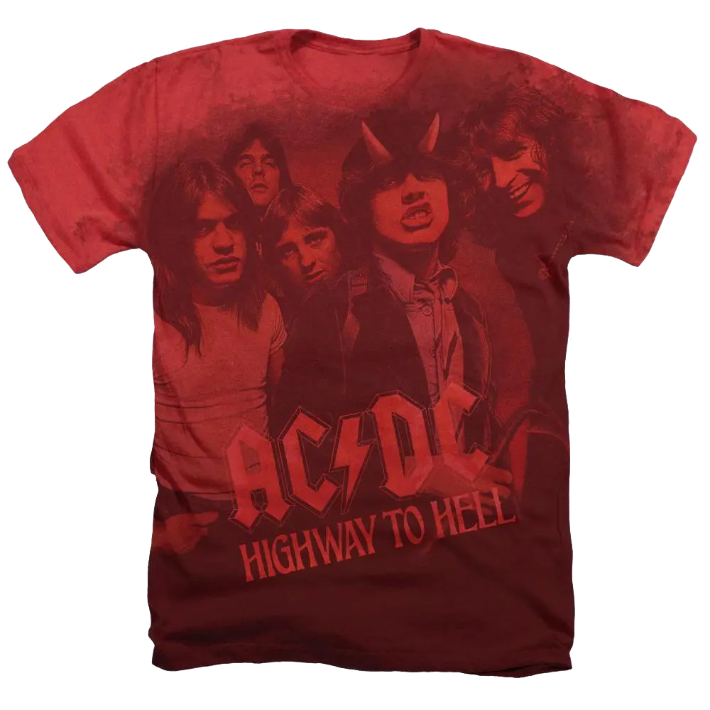 ACDC On The Highway Adult Regular Fit Heather T-Shirt ACDC