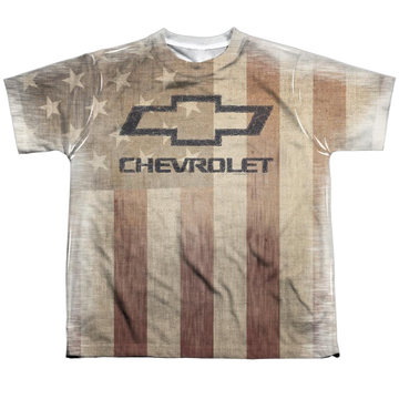 Chevrolet Chevy - American Pride youth all-over print t-shirt for ages 8 to 12