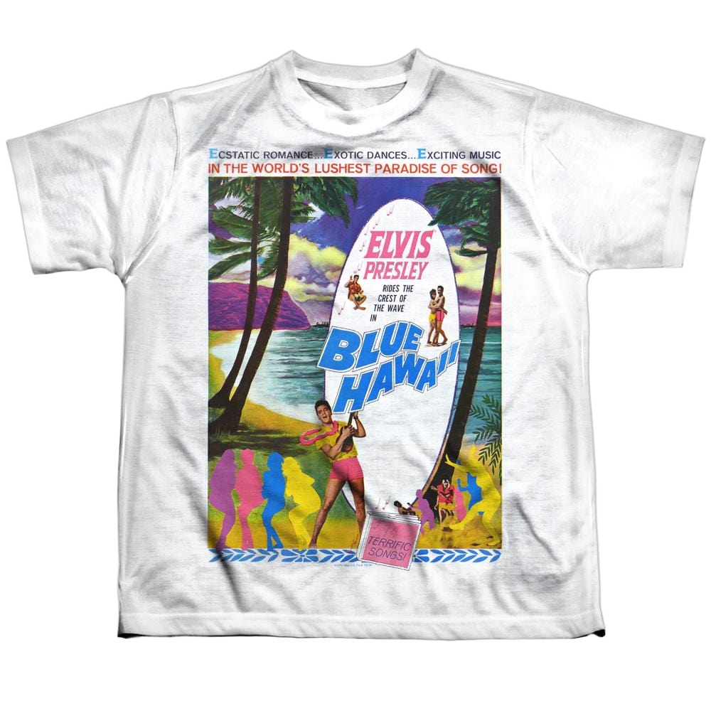 Elvis - Blue Hawaii Youth All Over Print 100% Poly T-Shirt Youth All-Over Print T-Shirt (Ages 8-12) Elvis Presley